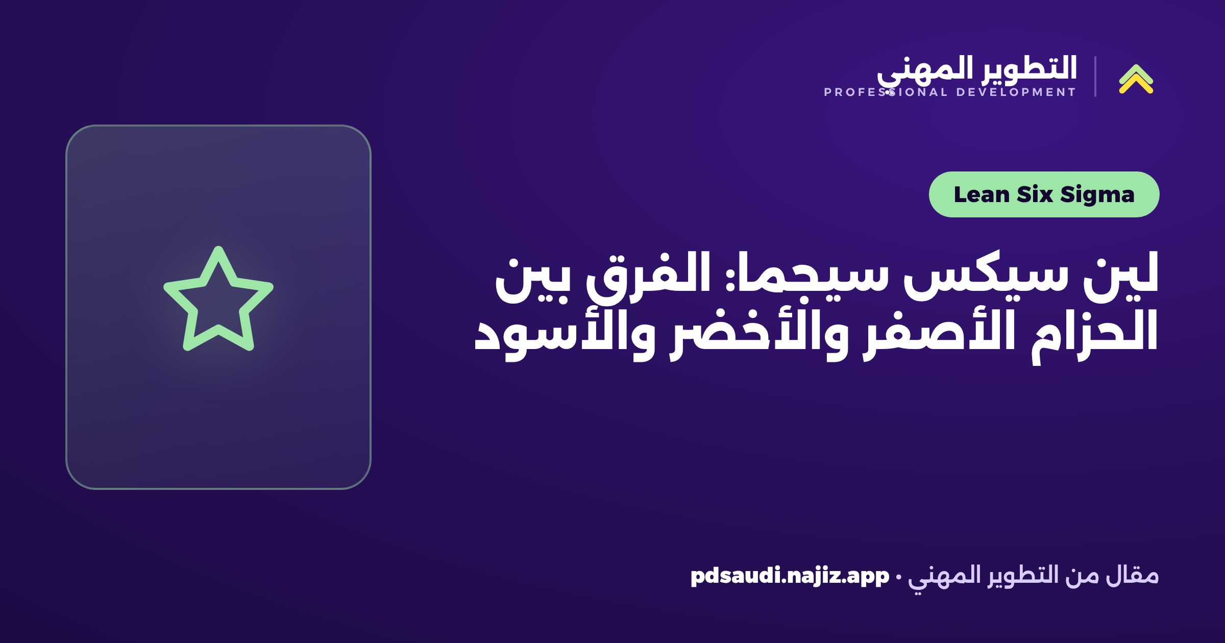 لين سيكس سيجما: الفرق بين الحزام الأصفر والأخضر والأسود
